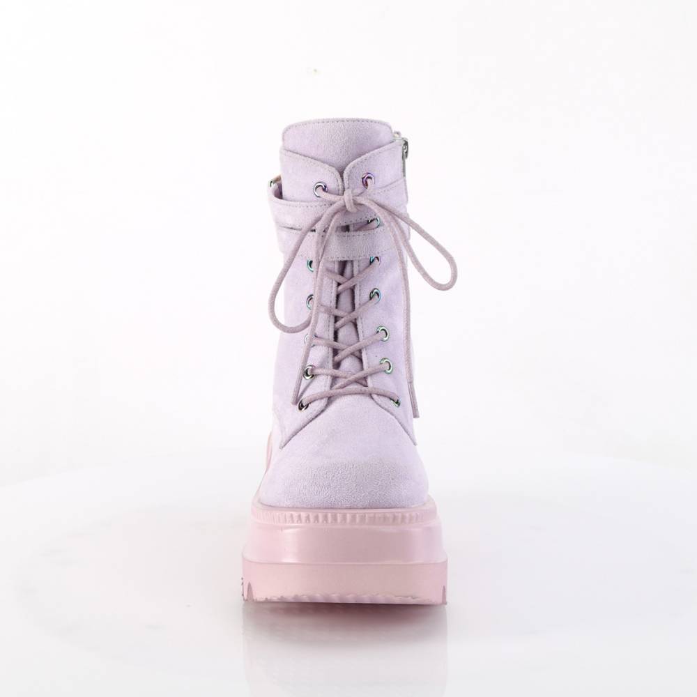 DemoniaCult - SHAKER-52 Plattformstiefel - Lila